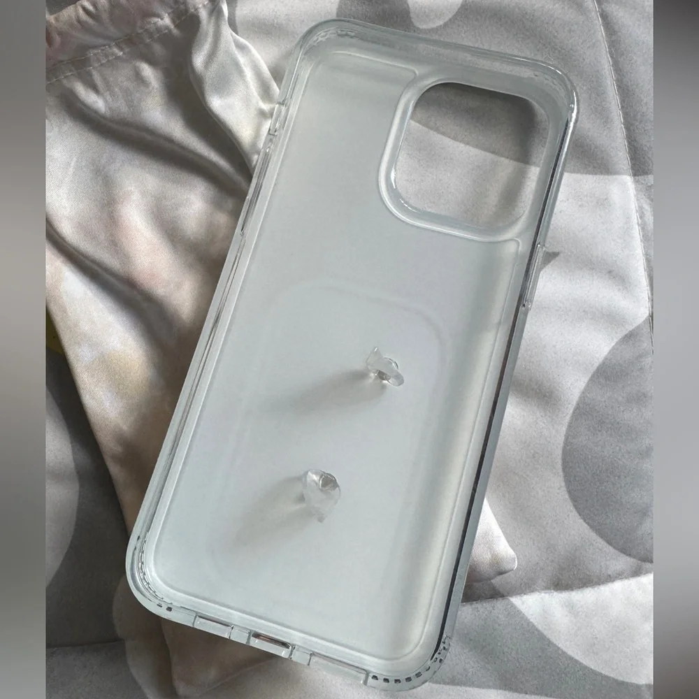 Loopy White Opal Shell iPhone 15 Pro Max phone case - Picture 2 of 4